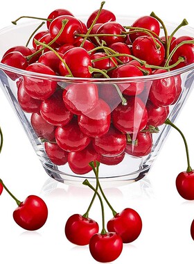 泡沫水果仿真樱桃 车厘子仿真水果模型 拍照摄影道具蛋糕装饰配