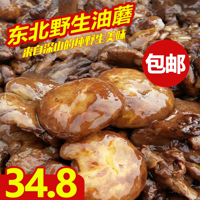 东北野生油蘑杨树蘑野生菌净重2斤