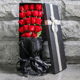 瑞安鲜花同城速递99朵红粉香槟玫瑰花束礼盒苍南平阳生日配送花店