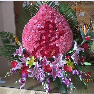 祝寿花篮康乃馨寿星生日祝福同城
