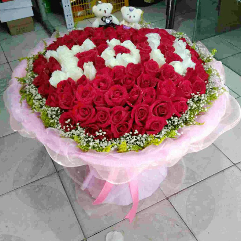 19朵玫瑰同城罗山县鲜花速递送河