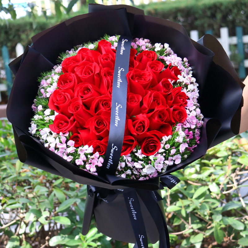 河北鲜花速递红粉玫瑰花石家庄唐山秦皇岛邯郸保定生日同城送花店