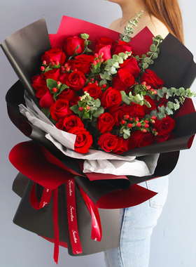 亳州鲜花速递红玫瑰花束礼盒谯城涡阳蒙城利辛同城生日表白送花店