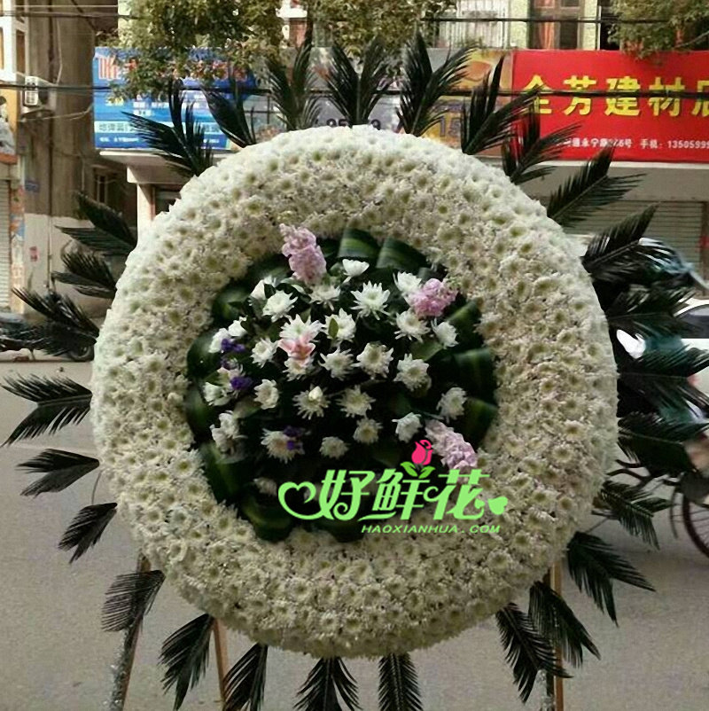 丧事鲜花同城速递扬州南京合肥太原青岛送花花圈花篮用品送殡仪馆