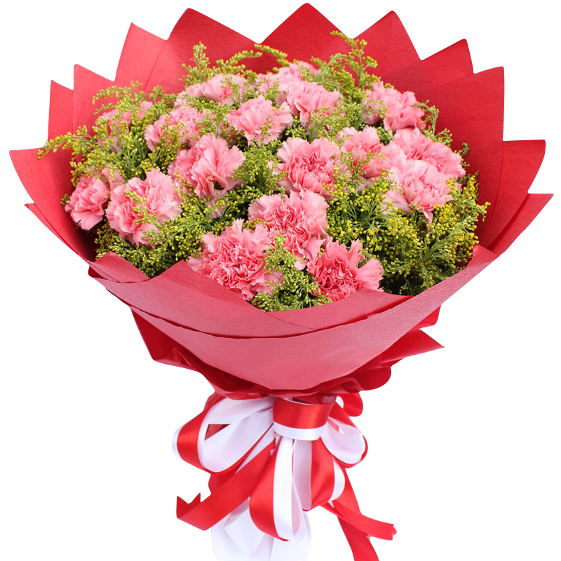 南充康乃馨白粉香水百合花束鲜花速递顺庆高坪嘉陵同城上门送花