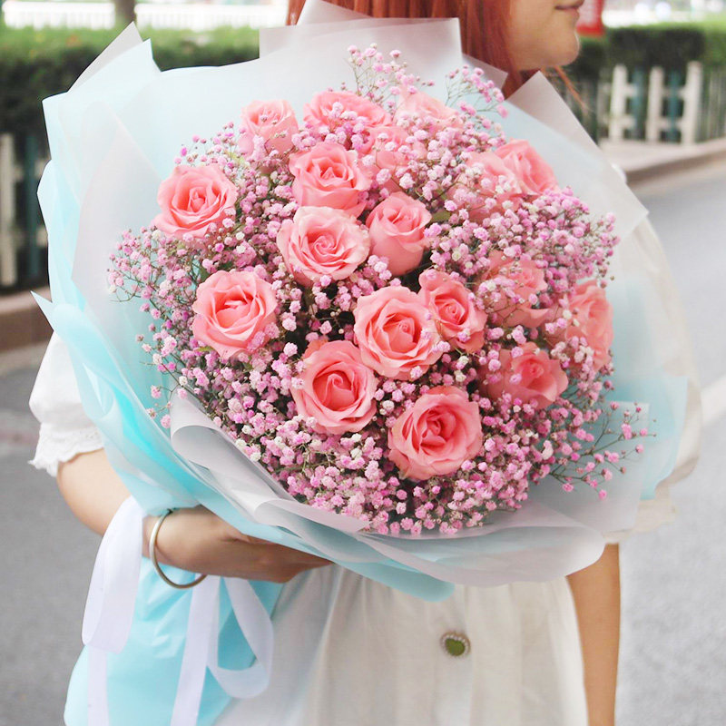 武汉鲜花速递满天星生日