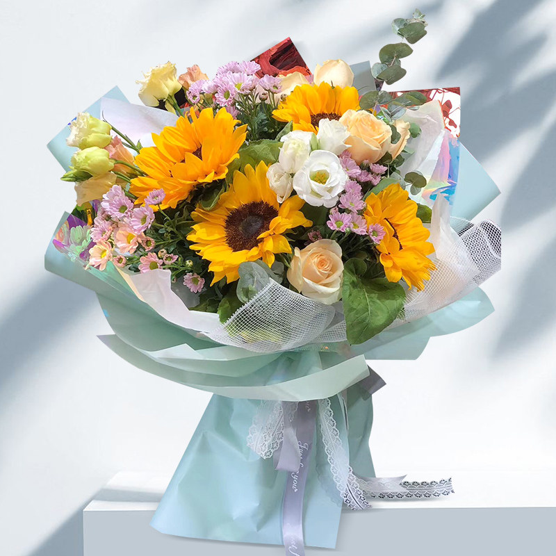 教师节东莞向日葵玫瑰鲜花速递