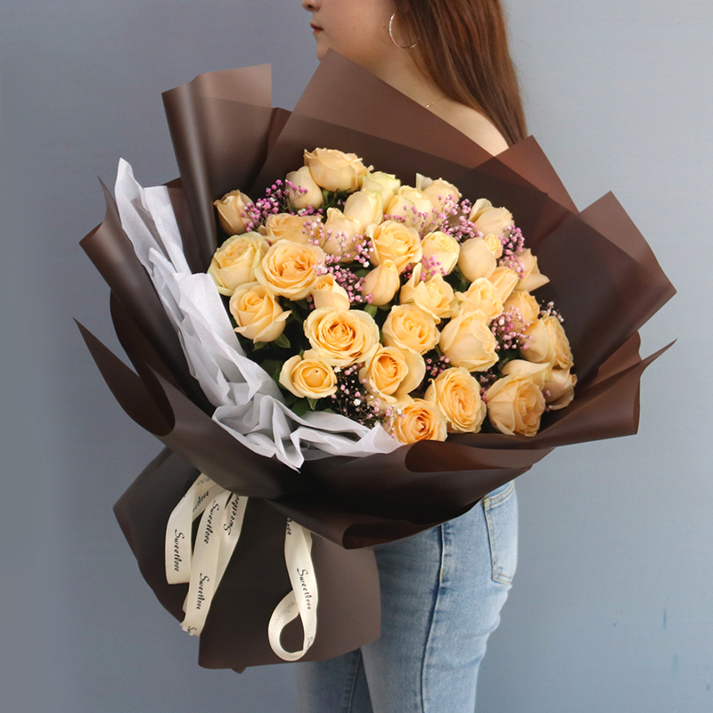 海口红玫瑰花束礼盒韩式鲜花速递同城秀英龙华琼山美兰生日送花店