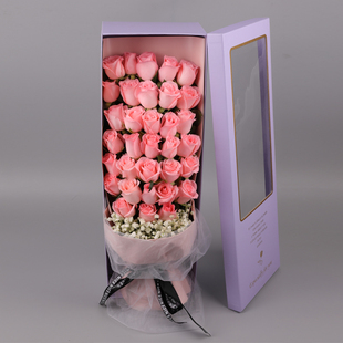 鲜花速递同城红玫瑰花束礼盒生日上海北京广州深圳花店配送花上门
