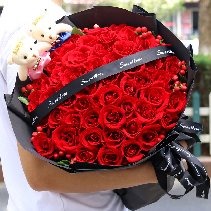 七夕生日樊城区红玫瑰花束