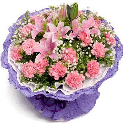 康乃馨香水百合鲜花速递临清送