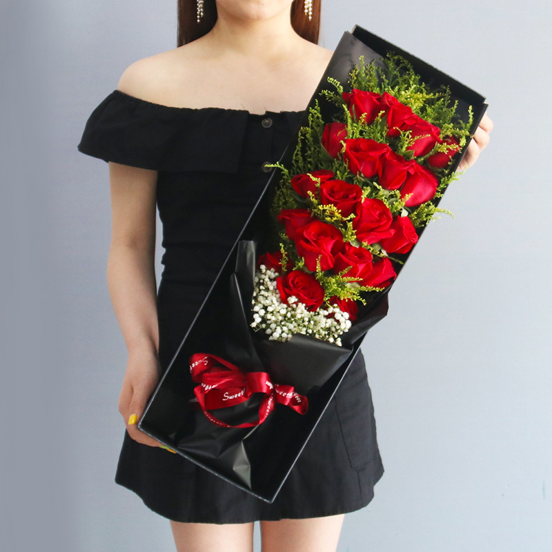 99朵红玫瑰花束生日礼盒鲜花速递合肥同城弋江鸠江镜湖无为送花店