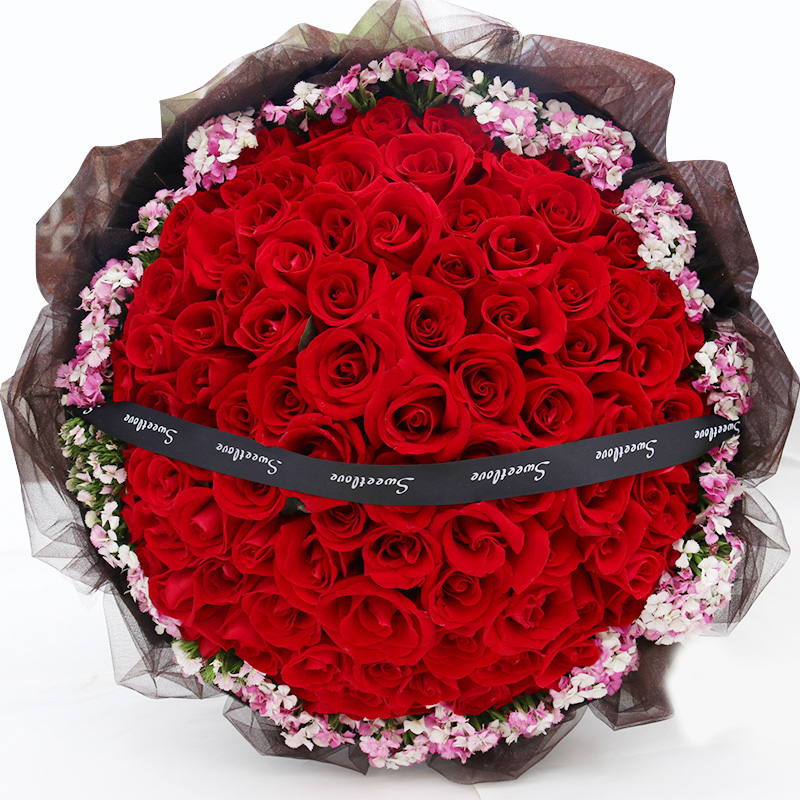 99朵红玫瑰花长春鲜花速递南关宽城朝阳二道同城生日告白情人节