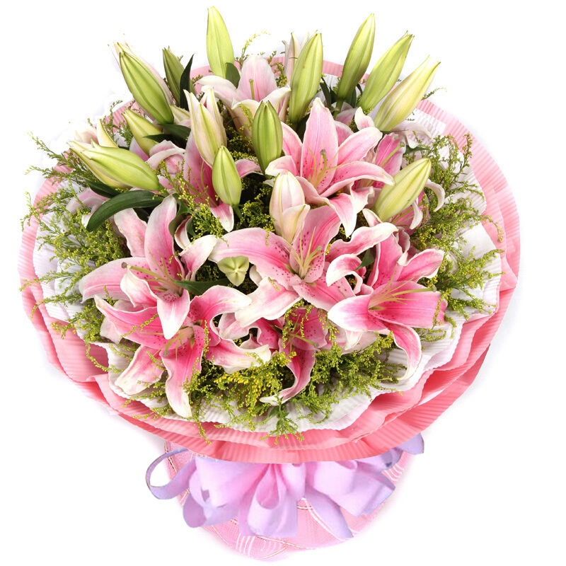 探望生日送花合肥市庐阳瑶海区同城花店香水百合花束礼盒鲜花速递