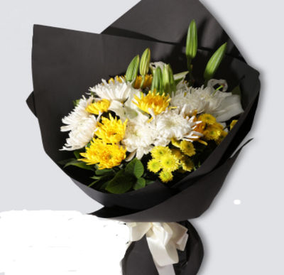 深圳福田南山龙华龙岗花店菊花束清明节哀思上坟扫墓鲜花同城速递