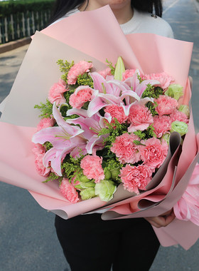 香水济南同城速递郑州百合花束