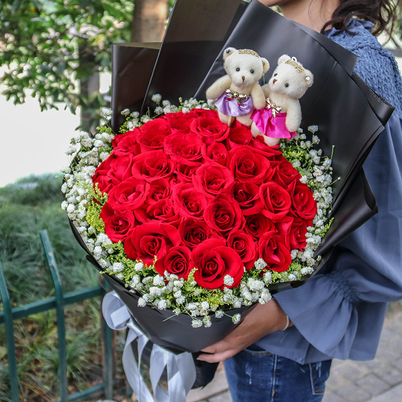 99朵苏州北京重庆上海红玫瑰花束