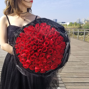 红玫瑰花束礼盒淮安鲜花速递同城清河楚州淮阴清浦生日送花店上门