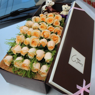 教师节同城速递西安市红玫瑰花束