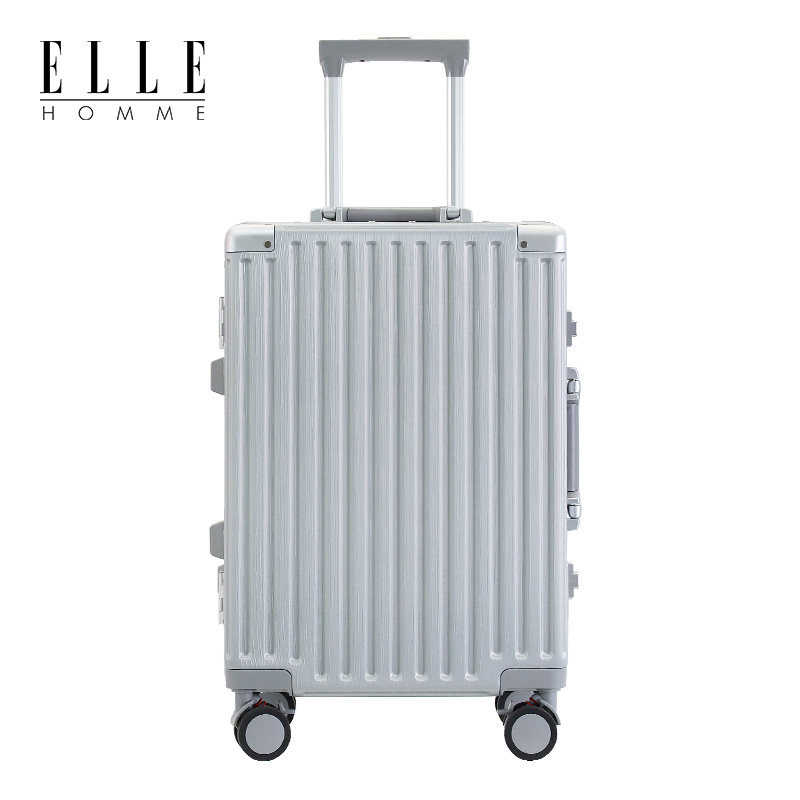 ELLE 防刮耐磨抗压铝框拉杆箱减震刹车万向轮旅行箱海关密码锁