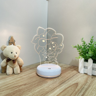 植物大战僵尸周边槲寄生触摸七彩小夜灯床头灯卧室灯生日礼灯饰品