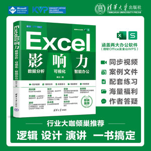 【官方正版新书】 Excel影响力：数据分析 可视化 AI办公 熊王 清华大学出版社 Excel-表处理软件