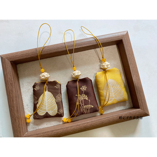 包邮!棉记 中国风手机挂件莲花福袋平安护身符袋随身香囊胎发袋吊