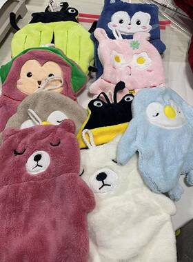 5个卡通擦手小挂巾