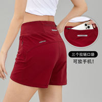 Women's summer sports shorts, thin back pocket for mobile phone, running quick-drying shorts, casual loose fitness shorts thumbnail 3