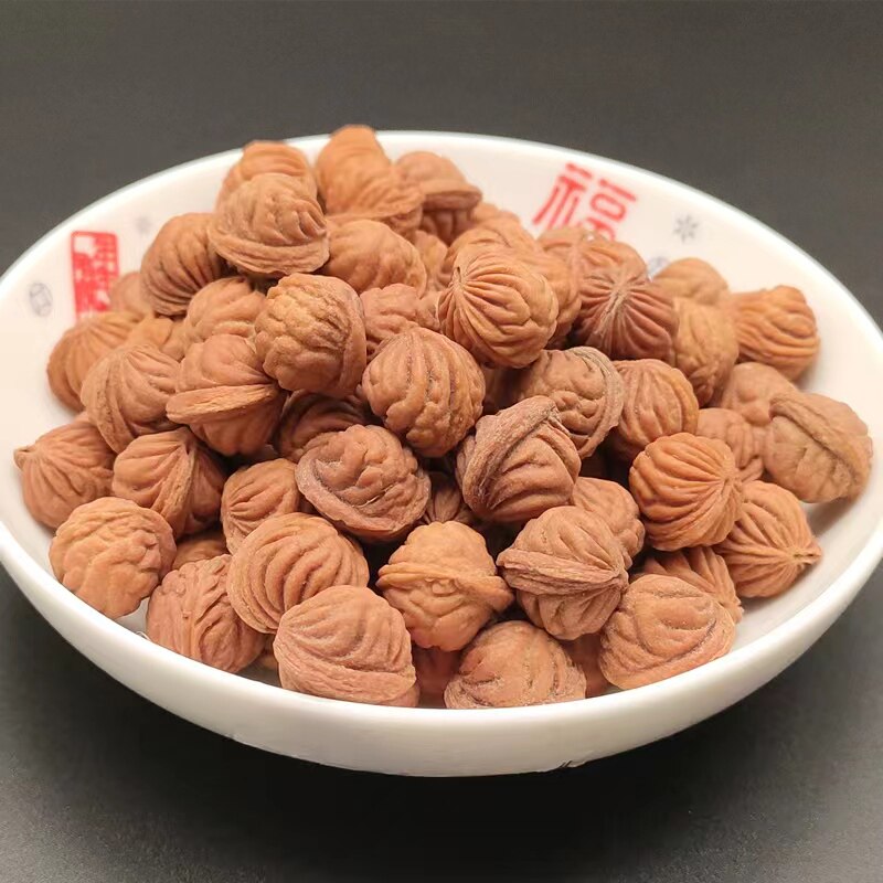 野生龙纹小桃核 玉龙脊金蟾纹深纹爆肚小金豆手串佛珠文玩山桃胡