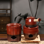 潮州窑变大口砂铫大容量柴烧大口煮茶壶手工煮水壶 陶潮文创