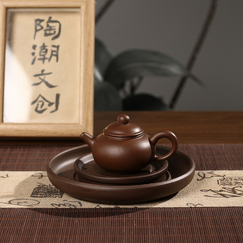 潮州紫砂壶原矿紫泥荣天壶60ml110ml160ml手工功夫茶具泡茶壶