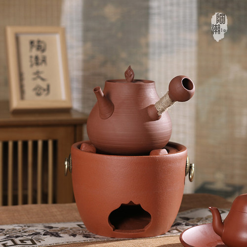 潮汕工夫茶红泥跳盖壶