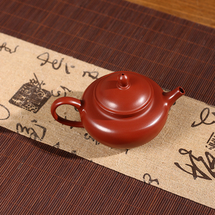 全手工大红袍莲子壶潮州手拉壶三杯冲茶罐茶壶工夫家用泡茶壶朱泥