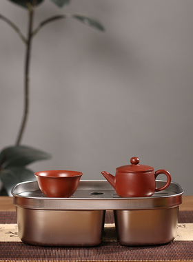 潮州原矿朱泥小品汉瓦壶50cc小容量一壶一杯喝茶茶壶旅行喝茶茶具