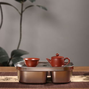 潮州原矿朱泥小品汉瓦壶50cc小容量一壶一杯喝茶茶壶旅行喝茶茶具