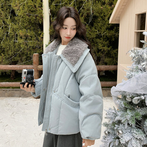 新款2025冬季水洗皮新标90白鸭绒羽绒服2992P325控488图片