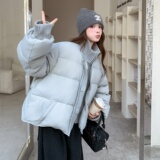新款2025高品质新标90白鸭绒毛线拼接羽绒服2950P315控478，女装羽绒服，2C100