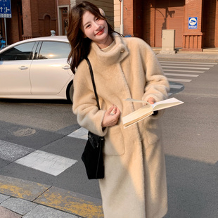 爆款 高品质加厚仿水貂毛外套M05P225控328 2025冬季