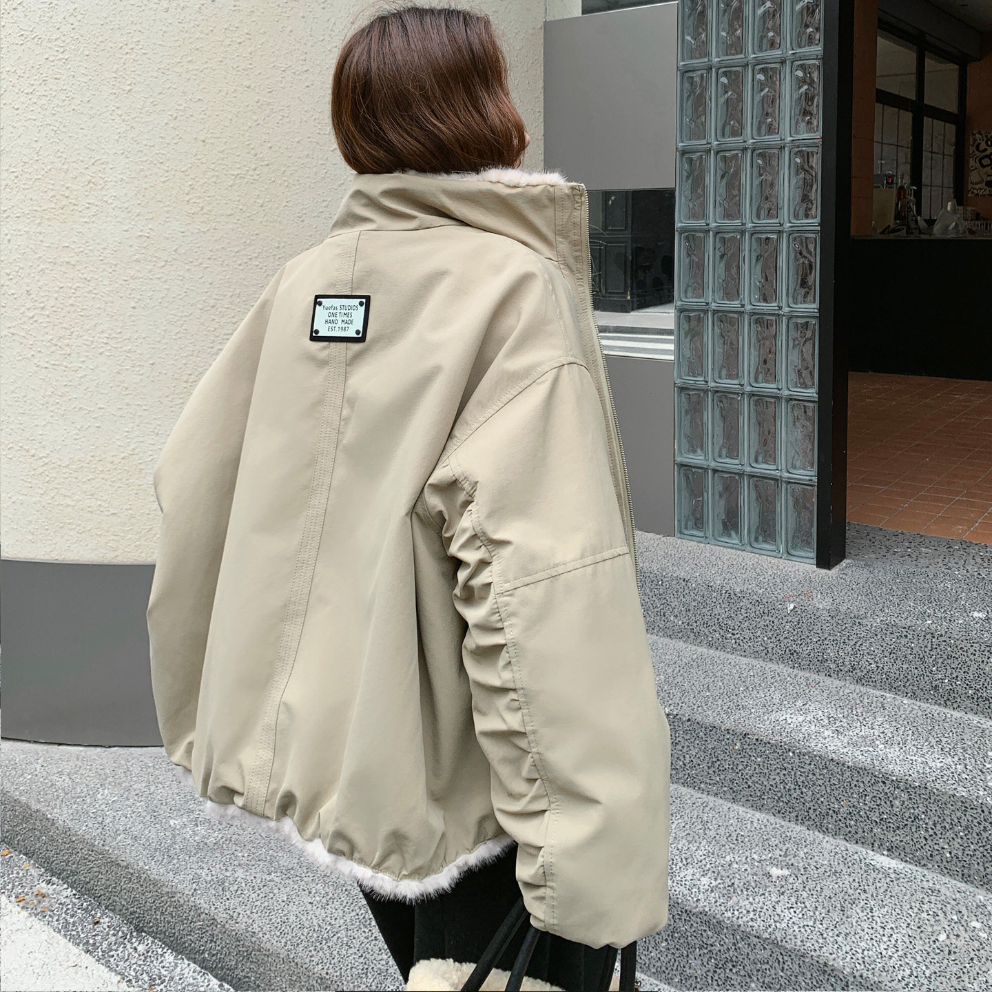 新款2025冬季高品质正反两穿派克服2959P225控328,女装派克服,2C100