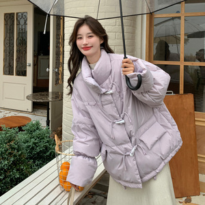 大货内有买家秀2025冬季牛角扣短款50羽绒服Y857P195控298图片