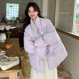 大货内有买家秀2025冬季牛角扣短款50羽绒服Y857P195控298，女装羽绒服，2C100
