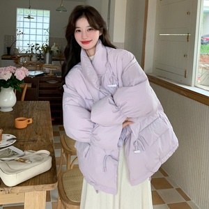 大货内有买家秀2025冬季牛角扣短款50羽绒服Y857P195控298图片