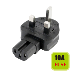 笔记本 品字电源线 英标三方脚公头 英规品字尾转换插头C13母座