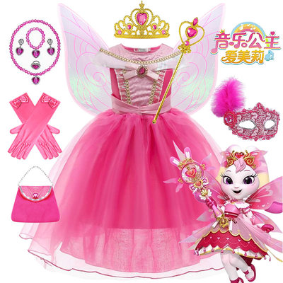 女童彩虹护卫队兔兔星宝连衣裙礼服裙队长睡美人艾洛公主裙表演服