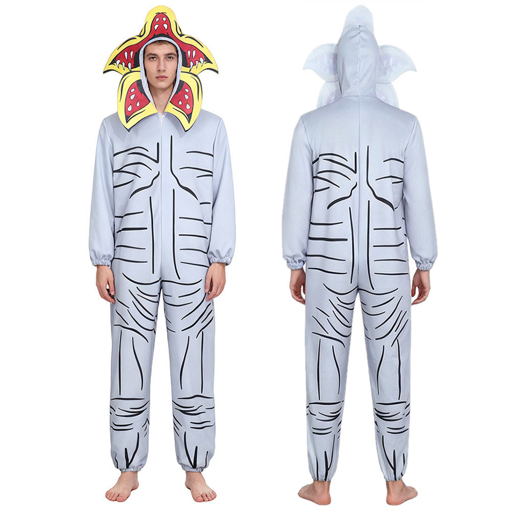 圣诞节恐怖食人花cosplay连体衣Stranger Things怪奇物语扮演服装