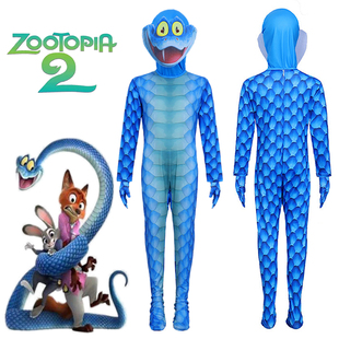 疯狂动物城2蛇盖瑞cosplay造型服儿童Gary蛇圣诞节舞台表演装 扮服