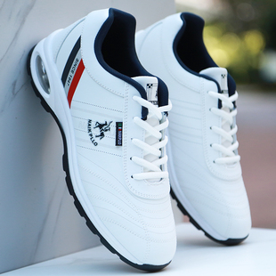 男鞋2026新款春季皮面防水旅游鞋男百搭透气防滑运动鞋男士休闲鞋