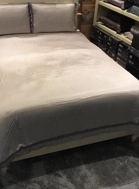 富家安娜2025春夏新品双丝真丝四件套色织大提花简约款阿拉贝拉