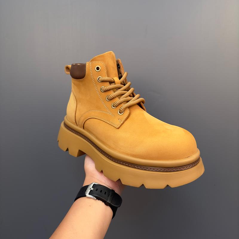 英伦风马丁靴男真皮复古高帮休闲男皮靴高端马皮男靴男潮工装靴